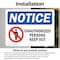 Signmission Unauthorized Persons Keep Out OSHA Notice Sign, Vinyl Decal, 10in W x 7in L, 2PK OS-2PACK-NS-D-710-L-16776 - alternate 5